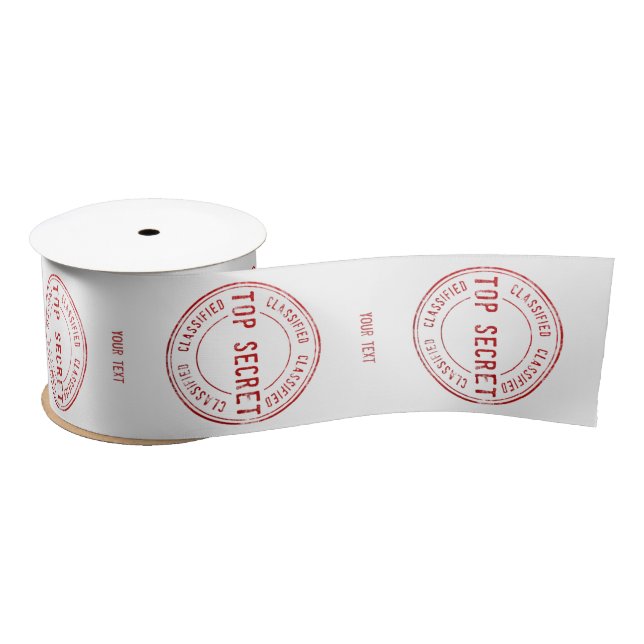 Top Secret Classic Briefmarke personalisiert Ribbo Satinband (Spule)