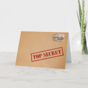 Top Secret Envelope Grußkarte Karte