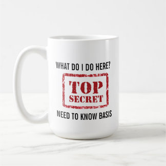 TOP SECRET - Funny Coffee Quotes - Kaffeetasse