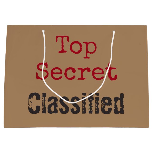 Top Secret Geschenktasche Große Geschenktüte (Vorderseite)