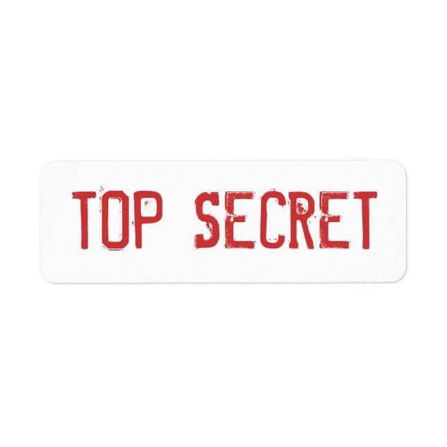 TOP SECRET LABEL (Vorne)