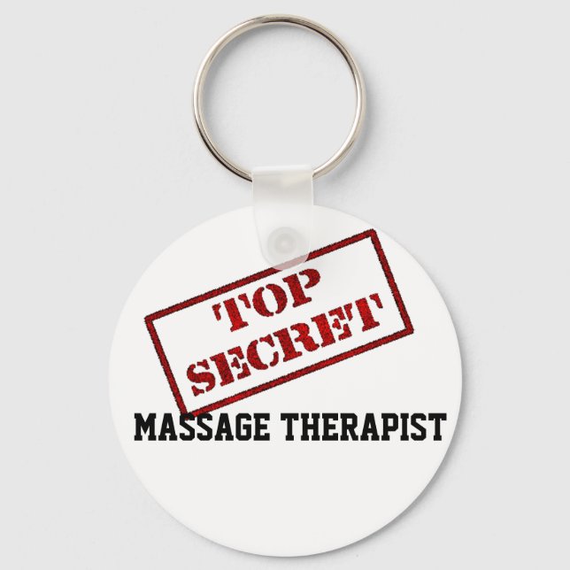 TOP SECRET MASSAGE THERAPIS SCHLÜSSELANHÄNGER (Vorderseite)