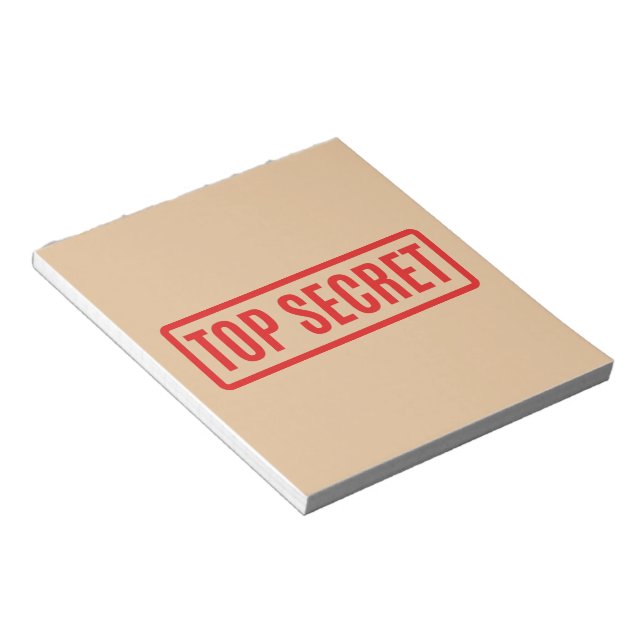 Top Secret Notizblock (angewinkelt)