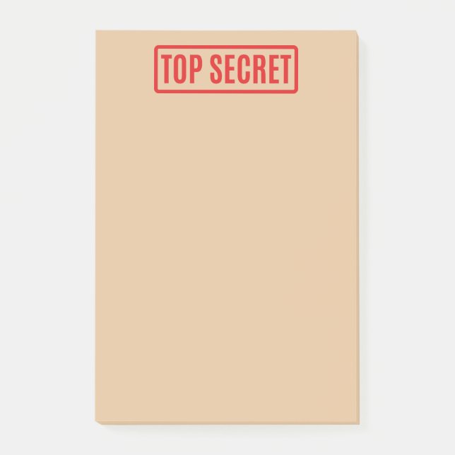 Top Secret Post-it Notes Post-it Klebezettel (Vorderseite)
