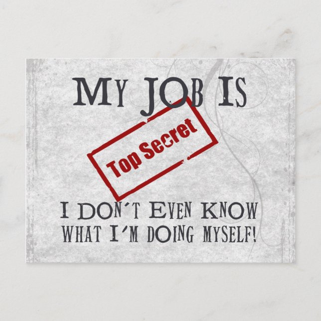 Top Secret! Postkarte (Vorderseite)