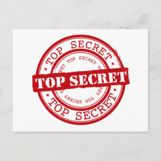 Top Secret Postkarte