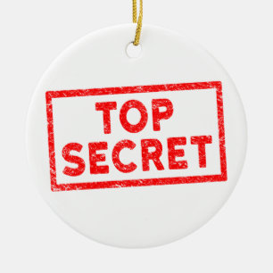 Top Secret Red Rubber Briefmarke Weihnachtsschmuck