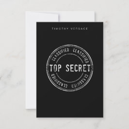 Top Secret Response Card Dankeskarte