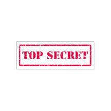 Top secret self inking rubber stamp