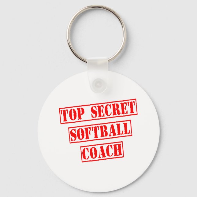 Top Secret Softball Coach Schlüsselanhänger (Vorderseite)
