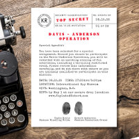 Top Secret Spy Einladung