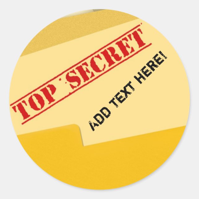 Top Secret Stickers (Vorderseite)