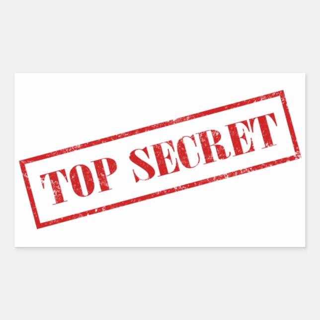 Top Secret Stickers (Vorderseite)