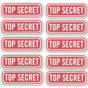Top Secret Stickers Aufkleber