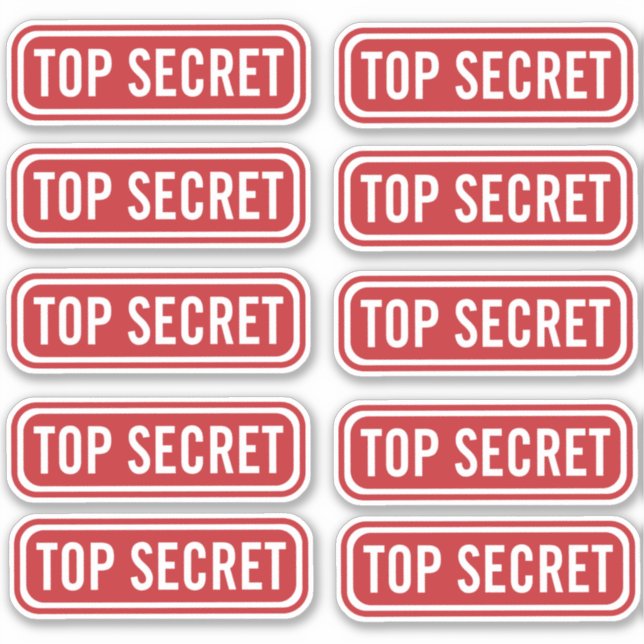 Top Secret Stickers Aufkleber (Vorderseite)
