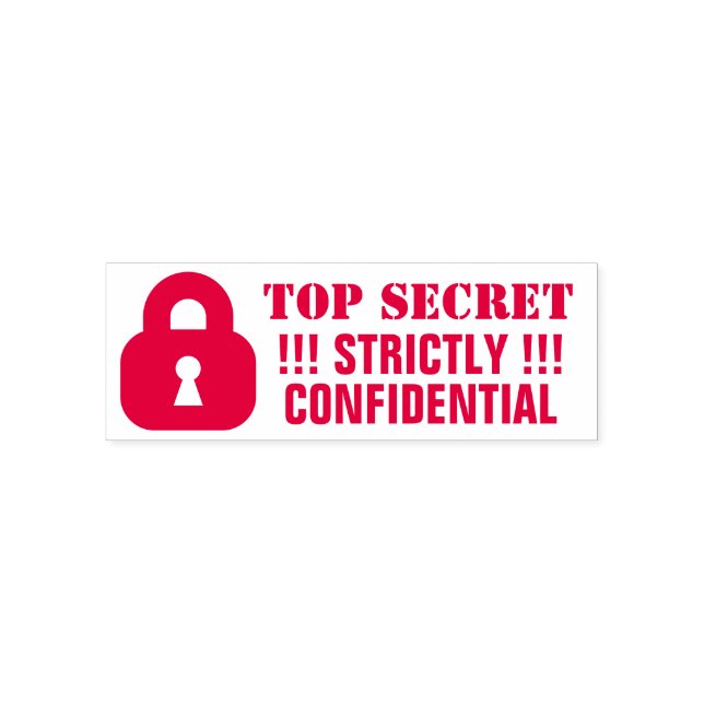Top Secret streng vertraulich Keyhole Padlock Permastempel (Design)