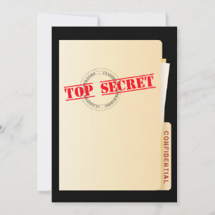 Top Secret Surprise Party Custom Einladungen