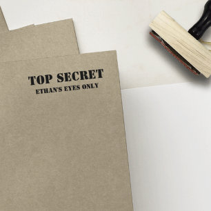 Top Secret // Your Eyes only Personalisiert Custom Gummistempel