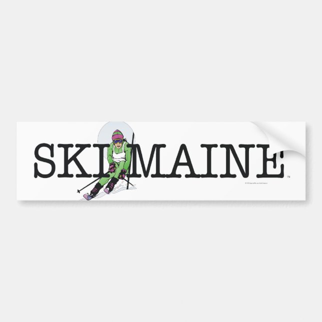 TOP Ski Maine Autoaufkleber (Vorne)