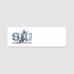 TOP Ski New Hampshire Namensschild