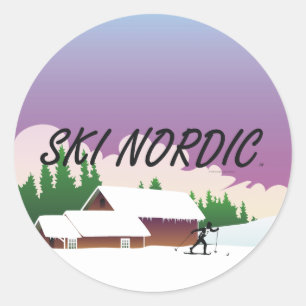 TOP Ski Nordic Runder Aufkleber