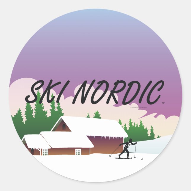 TOP Ski Nordic Runder Aufkleber (Vorderseite)