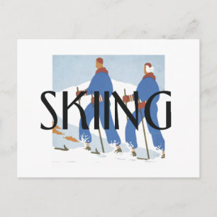 TOP Skiing Postkarte
