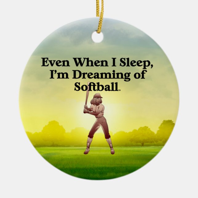 TOP Softball Dreams Keramik Ornament (Vorne)