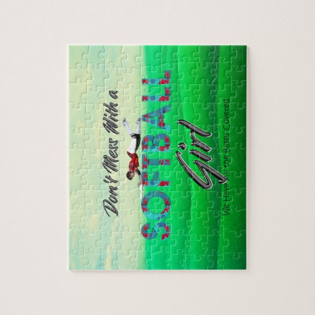 TOP Softball Girl Jigsaw Puzzle (Vertikal)