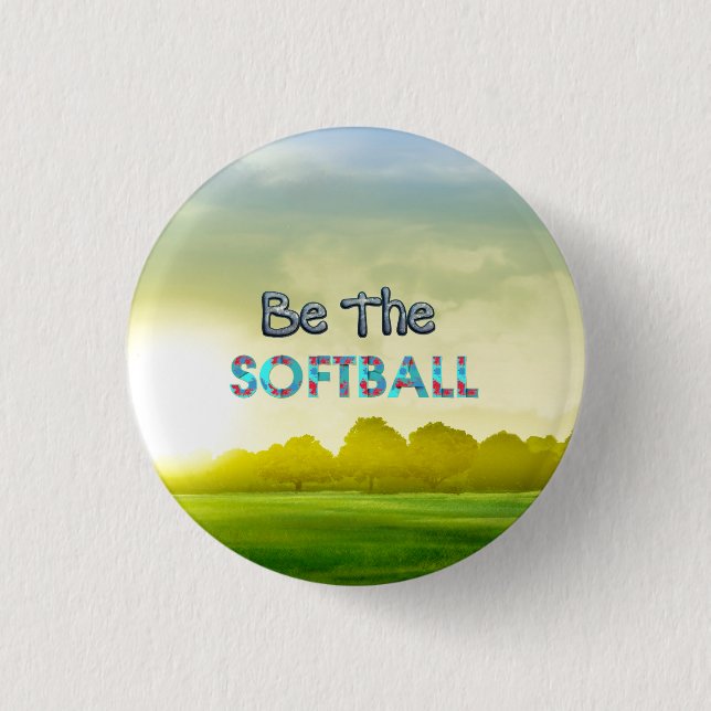 TOP Softball-Slogan Button (Vorderseite)