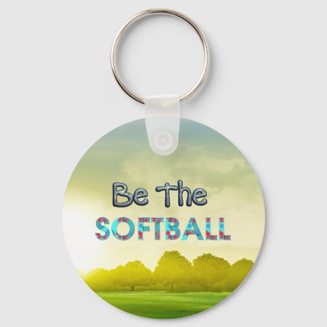 TOP Softball-Slogan Schlüsselanhänger (Vorderseite)