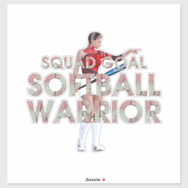 TOP Softball Warrior Aufkleber (Blatt)