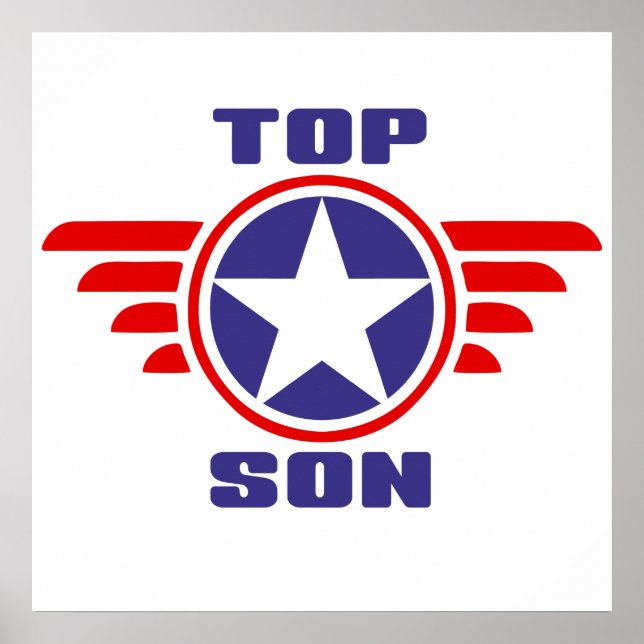 Top Son: Bestes Son Birthday Geschenk Poster (Vorne)