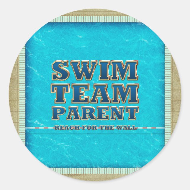 TOP Swim Team Parent Runder Aufkleber (Vorderseite)