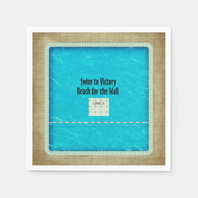 TOP Swim Team Slogan Serviette (Vorderseite)