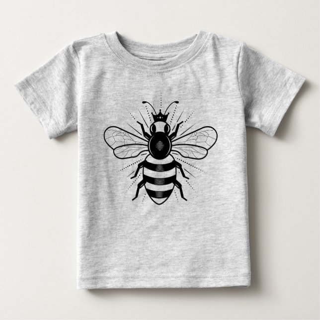 Top-T - Shirt für Queen Bee Baby / Grau (Vorderseite)