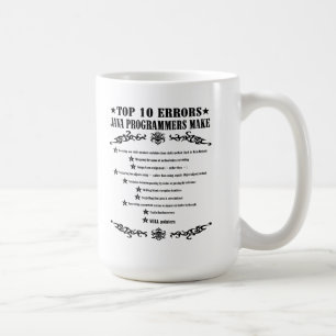 Top Ten-Fehler-Java-Programmierer machen Tasse