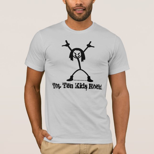 Top Ten Rocker Adult Bella Leinwand T - Shirt (Vorderseite)