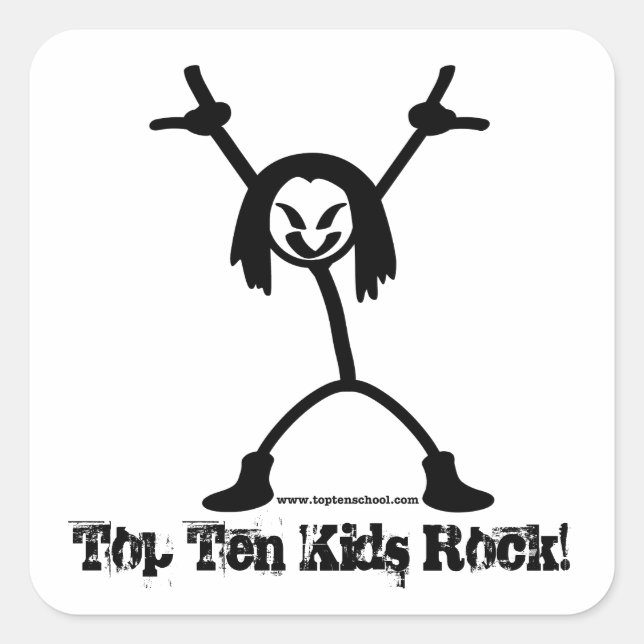 Top Ten Rocker Sticker (Vorderseite)
