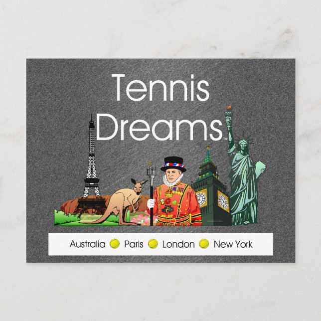 TOP Tennis Dreams Postkarte (Vorderseite)