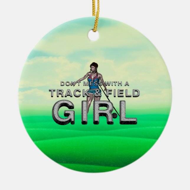 TOP Track and Field Girl Keramik Ornament (Vorne)