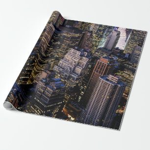 TOP VIEW CITY GEBÄUDE GESCHENKPAPIER