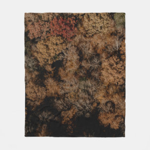 Top-view photography of tree fleecedecke