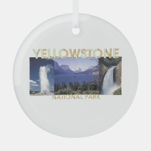 TOP Yellowstone Glasverzierung Ornament Aus Glas (Vorderseite)