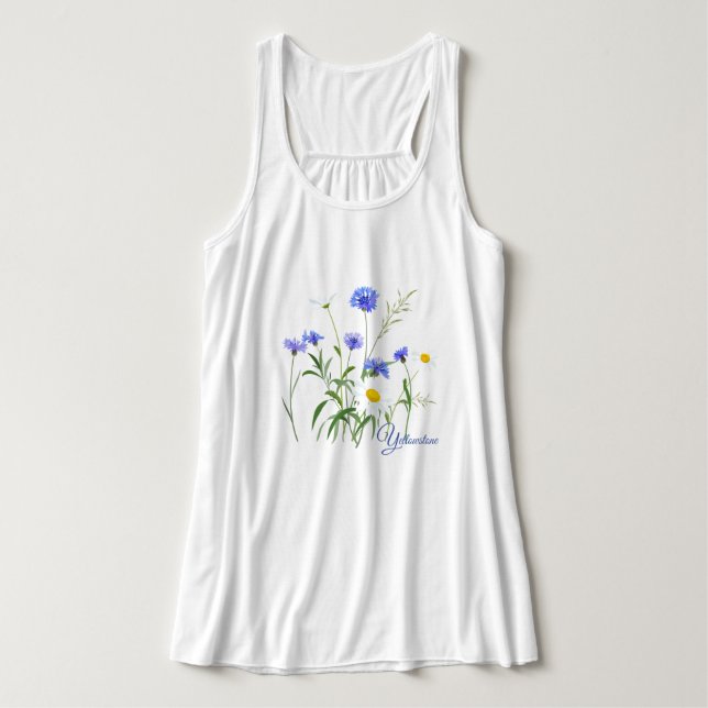 Top-Yellowstone-Wildblumen für Frauen Tank Top (Design Vorderseite)
