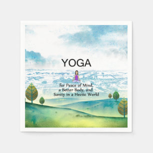 TOP Yoga Slogan Napkins Serviette