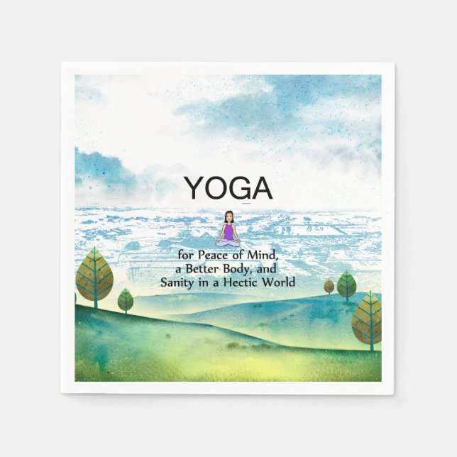 TOP Yoga Slogan Napkins Serviette (Vorderseite)