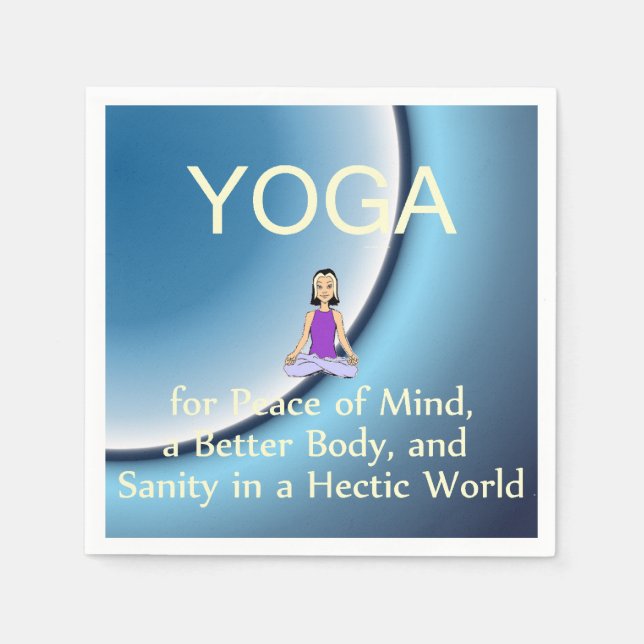 TOP Yoga Slogan Serviette (Vorderseite)