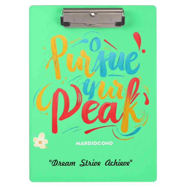 "Top Your Goals" Klemmbrett (Vorderseite)