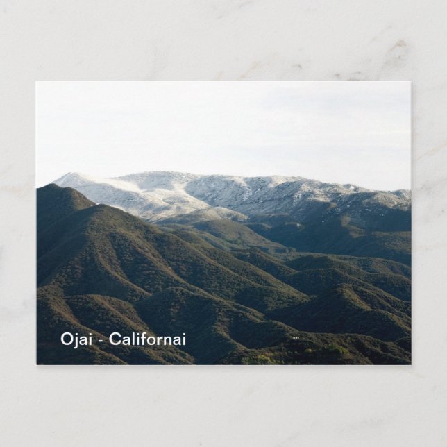 Topa Topa mit Schnee Postkarte (Vorderseite)